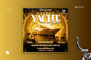 Golden Yacht Party Canva Template, a Flyer Template by PeetalyStudioDesigns (Thumbnail 2 of 5)