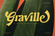 Graville – Retro Script Serif, a Serif Font by Almeera Std (Thumbnail 1 of 10)