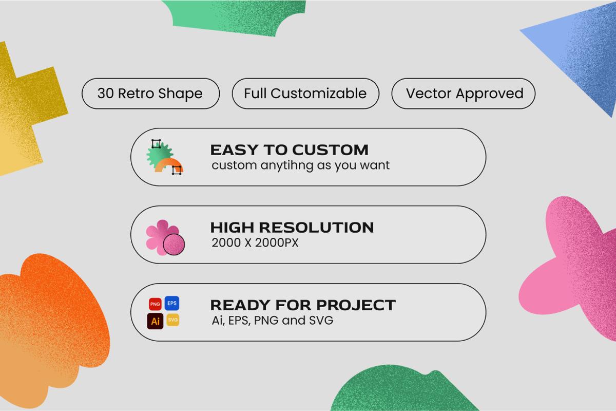 Pop Retro Shape, an Object Illustration by Loin Studio (Photo 3 of 3)