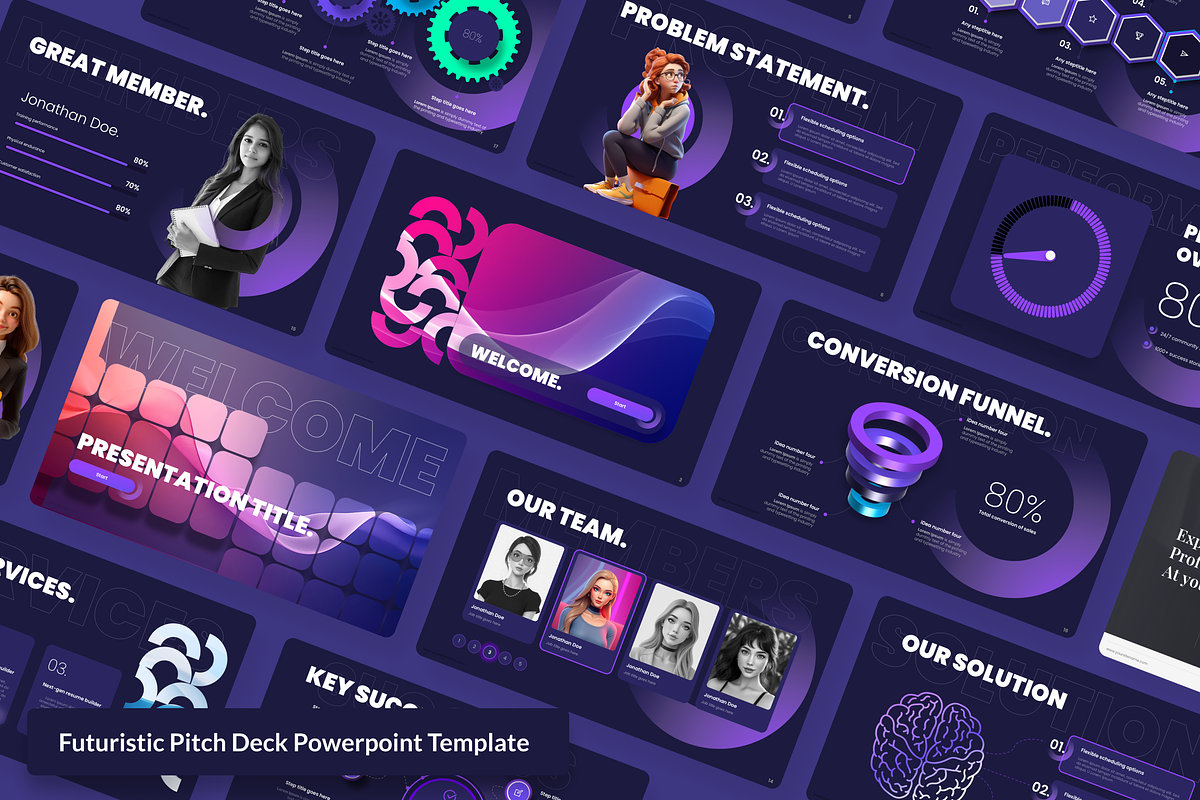 Pitch deck - Dark theme business