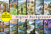 Scottish Highlands Digital Papers, a Background Photo by Wow Magic (Thumbnail 1 of 2)