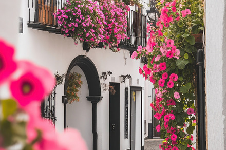 Romantic Alley in Spanish Village, an Architecture Photo by Virgo Studio