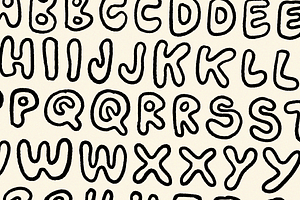 Goops Outlines! Handwritten! Font!