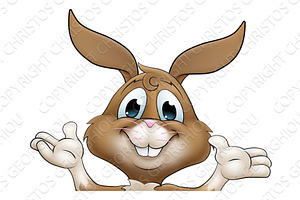 Easter Bunny Rabbit Cartoon, an Illustration by Christos Georghiou