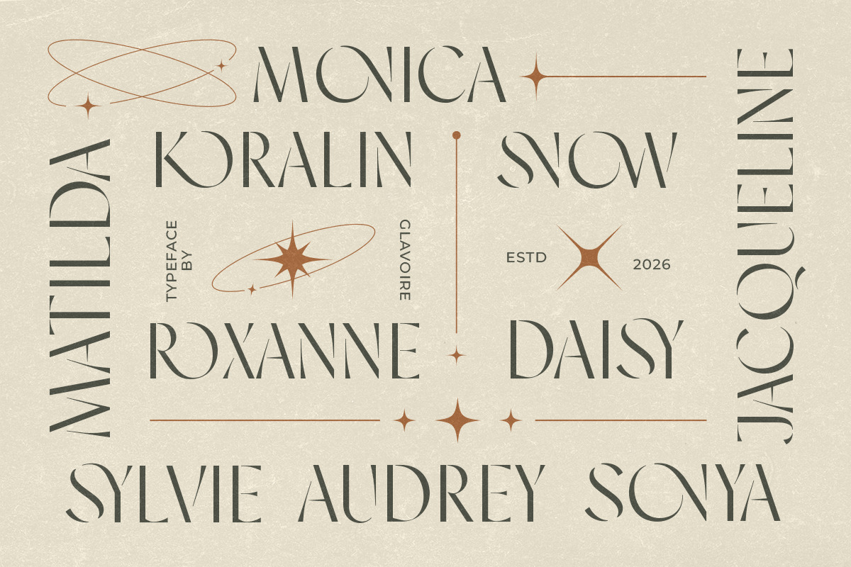 Glavoire - Stencil Ligature Sans, a Sans Serif Font by Sarid Ezra (Photo 3 of 10)