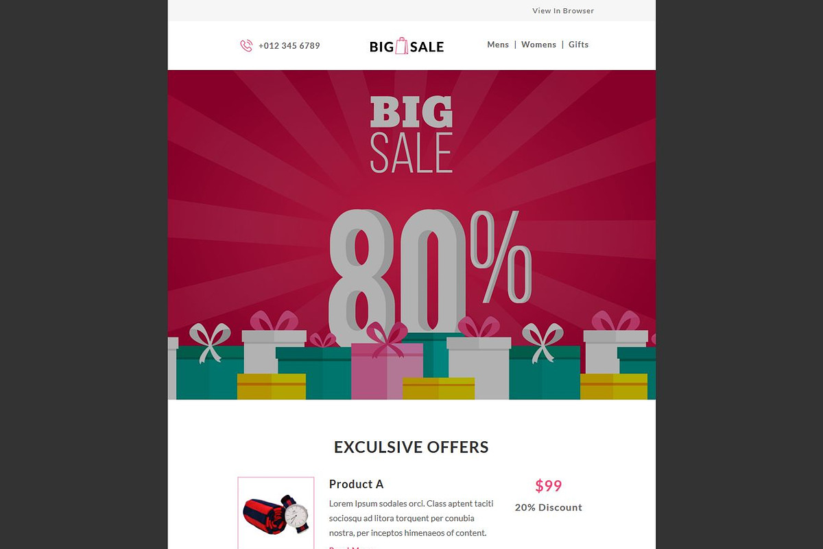 BIGSALE - Responsive Email Template, an Email Template by evethemes (Photo 2 of 3)