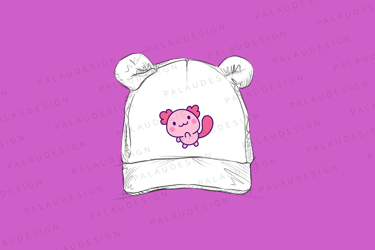 Cute Kawaii Axolotl Pet Character, an Animal Illustration by Palau (Photo 3 of 12)