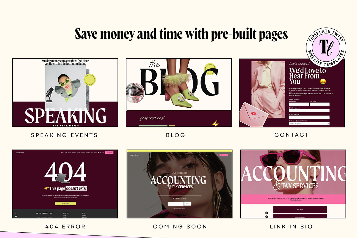 Chic Accountant Website Squarespace, a Squarespace Template by Template Twist Shop (Photo 7 of 11)