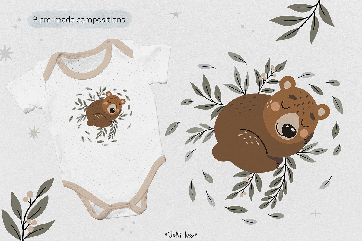 Cozy Woodland Animals Clipart, a Texture Illustration by Jenny Quince (Photo 9 of 13)