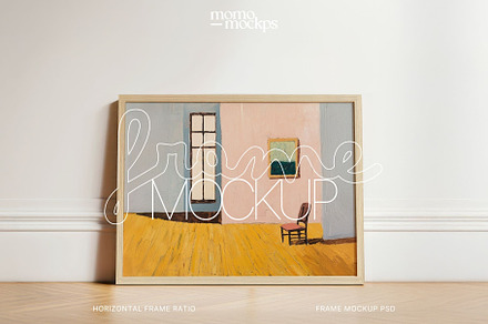 Horizontal Frame Mockup | PSD, a Household Mockup by momomockps