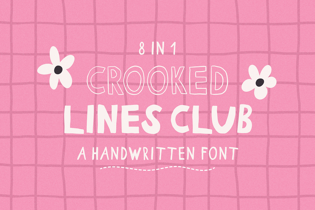 Crooked Lines Club Font, a Handwritten Font by AnnArt (Photo 1 of 12)