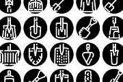 Shoveling and digging tools glyph, an Object Graphic by pikepicture (Thumbnail 3 of 3)