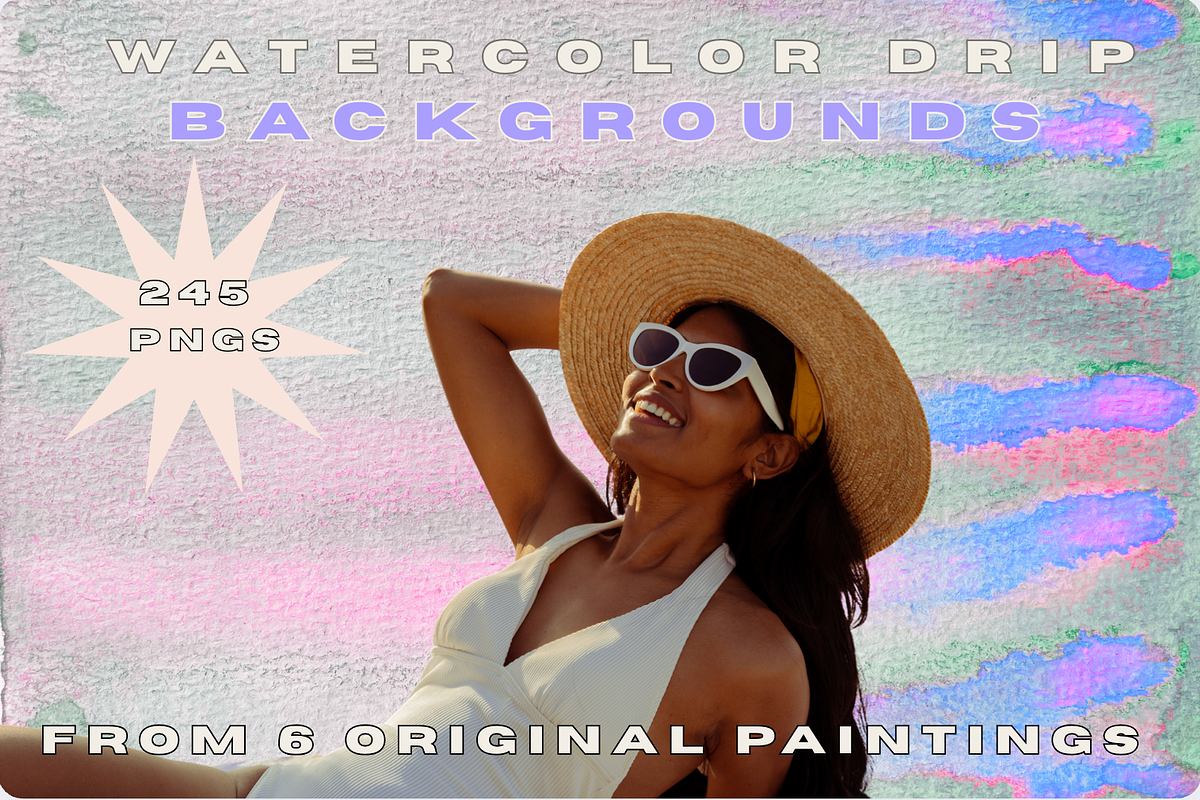 Dreamy Watercolor Drip Backgrounds, a Background Graphic by Eryn Rose Design (Photo 1 of 23)