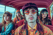 Psychedelic 70s Road Trip Portraits, a Person Illustration by StockVerse Creative (Thumbnail 3 of 4)