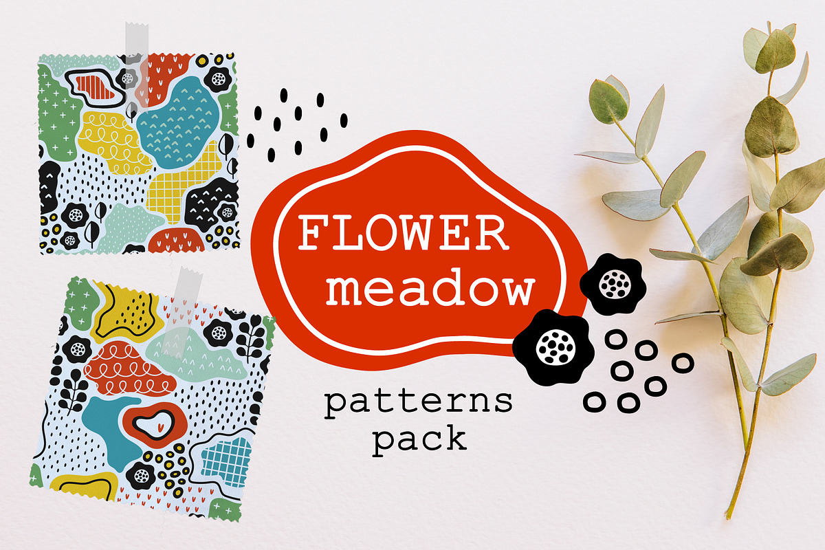 FLOWER MEADOW | patterns pack, a Pattern Graphic by Nastya Tkachova (Photo 1 of 7)