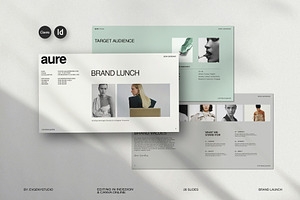 AURE | Brand Launch Template Canva