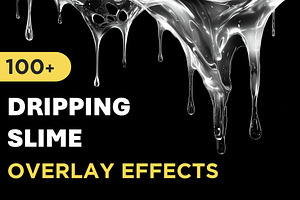 100+ Dripping Slime Overlay Effects, an Object Graphic by Mikel Blazgad