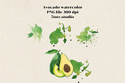 Avocado Watercolor, an Illustration by 7nov.studio (Thumbnail 3 of 6)