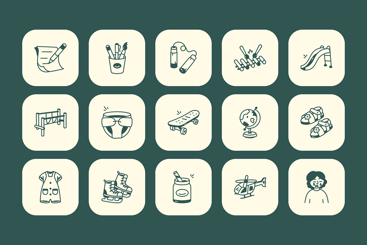 Children's Day Doodle Icons, an Outline Icon by Vectors Market (Photo 6 of 8)