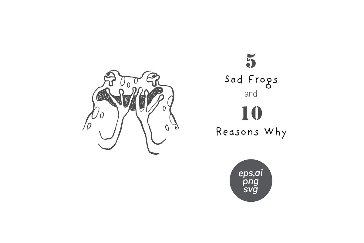 Frog Line Art Prints, an Illustration by Anastasiya Klempach (Photo 1 of 11)