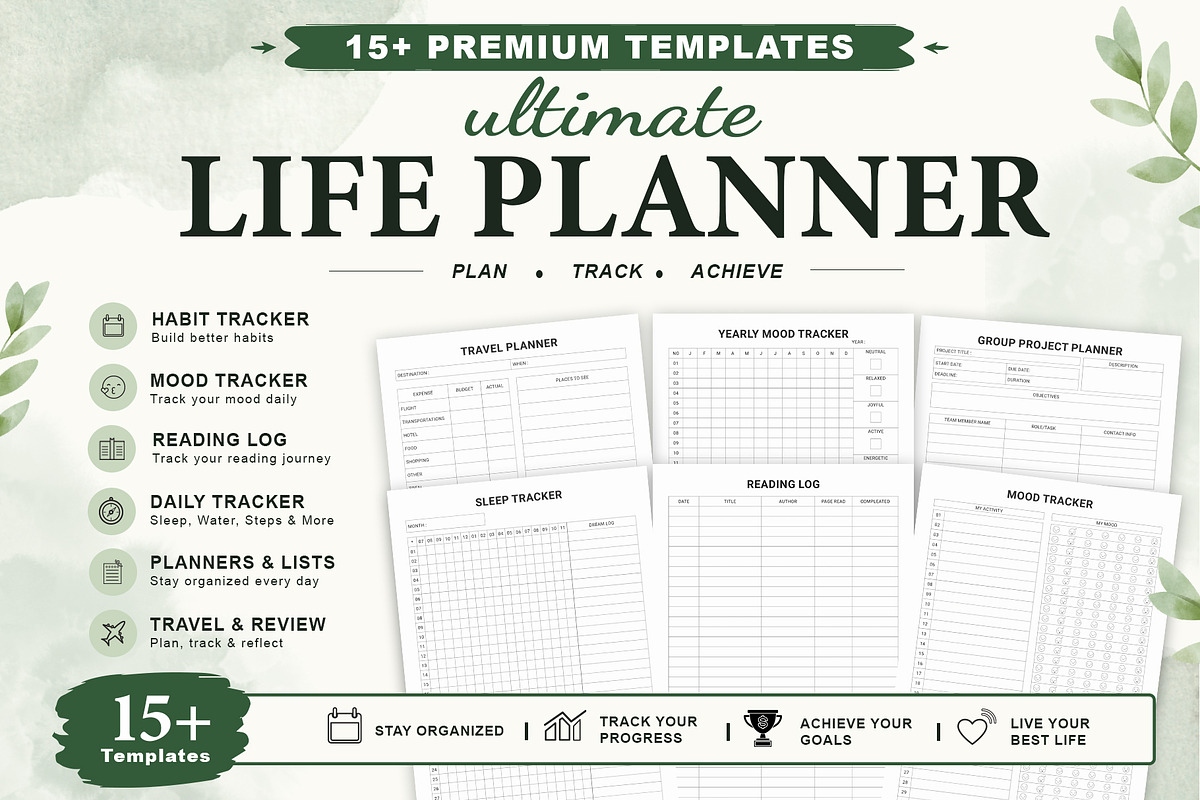 Planner Bundle Pack || Life Planner, a Stationery Template by Design Zone (Photo 1 of 4)