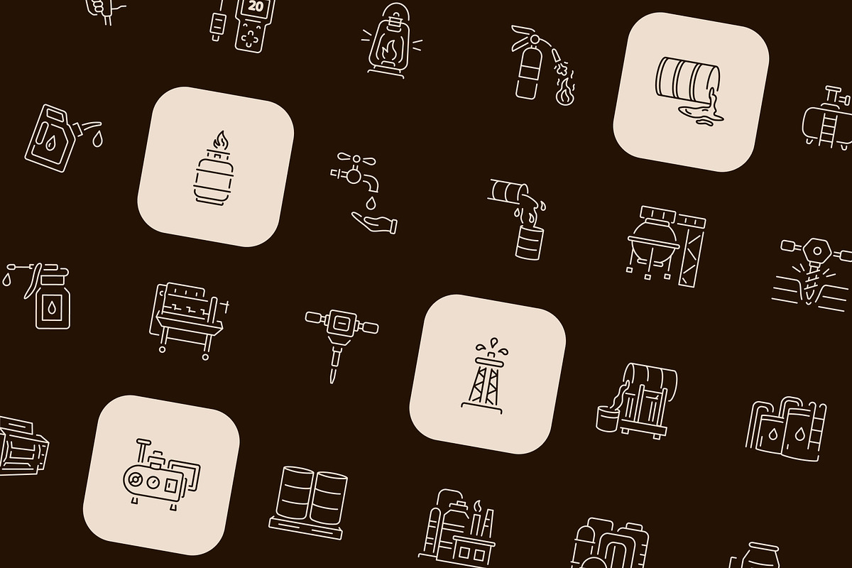 Oil Industry Icon Set, an Outline Icon by Prosymbols (Photo 5 of 7)