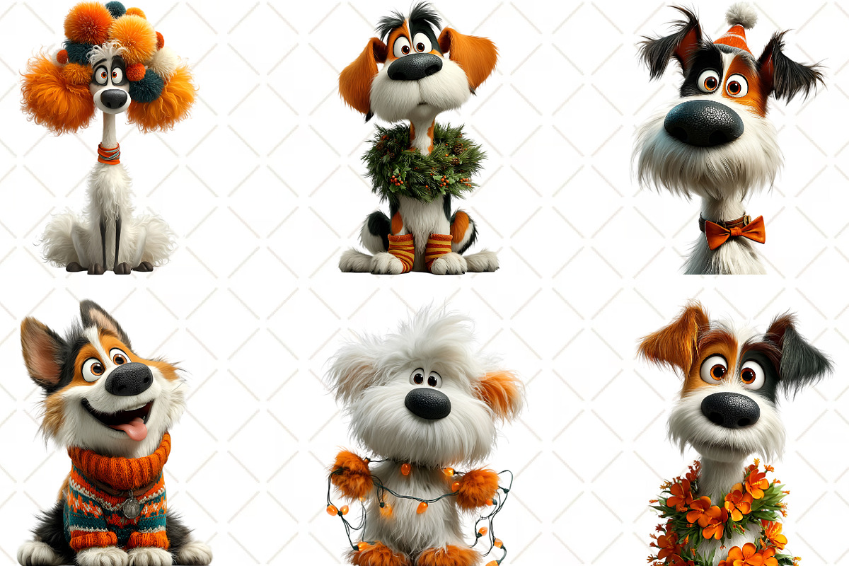 Whimsical Quirky Dog Clipart, an Illustration by Black Bird Studio (Photo 4 of 6)