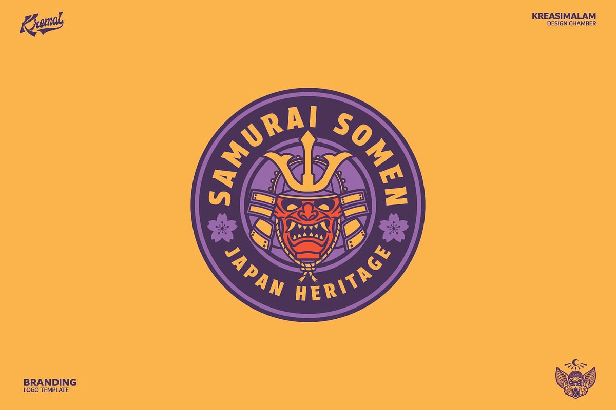 Samurai Somen Logo Template, a Branding & Logo Template by Kreasi Malam (Photo 6 of 11)
