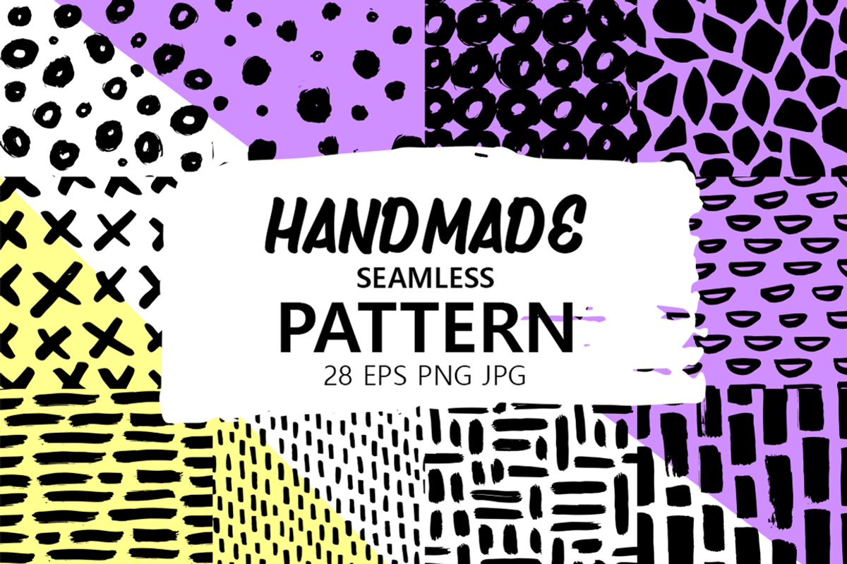 28 Handmade Seamless Patterns, a Background Graphic by ms Julia Nova (Photo 1 of 6)