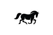 Dynamic Galloping Horse Silhouette, a Branding & Logo Template by Vectorium Studio (Thumbnail 1 of 2)