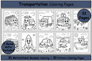 Transportation Coloring Book for Kid, a Transportation Illustration by Lamia Emad (Thumbnail 1 of 5)