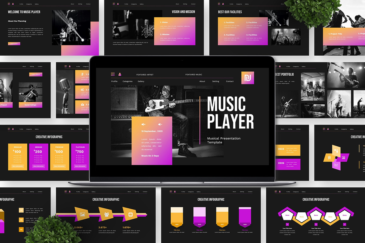 Music Player - Musical Google Slide preview 5