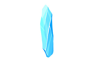 Crystal of ice, iceberg broken, an Illustration by Things for designers