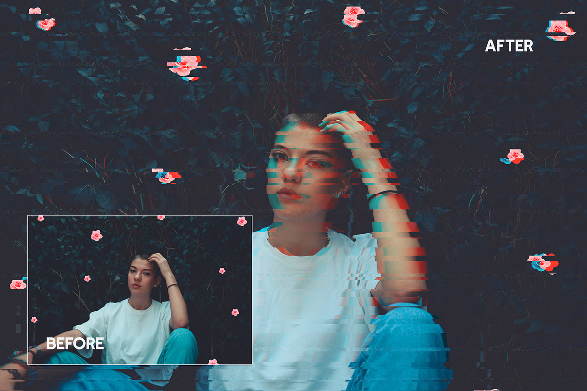 Glitch Photoshop Action, an Action Add-On by Effect-Hub (Photo 6 of 8)
