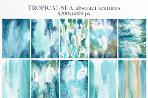 TROPICAL SEA Watercolor Ocean Animal