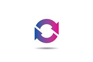 Sync Icon Logo Vector Template, an Icon by Urazovsky Design