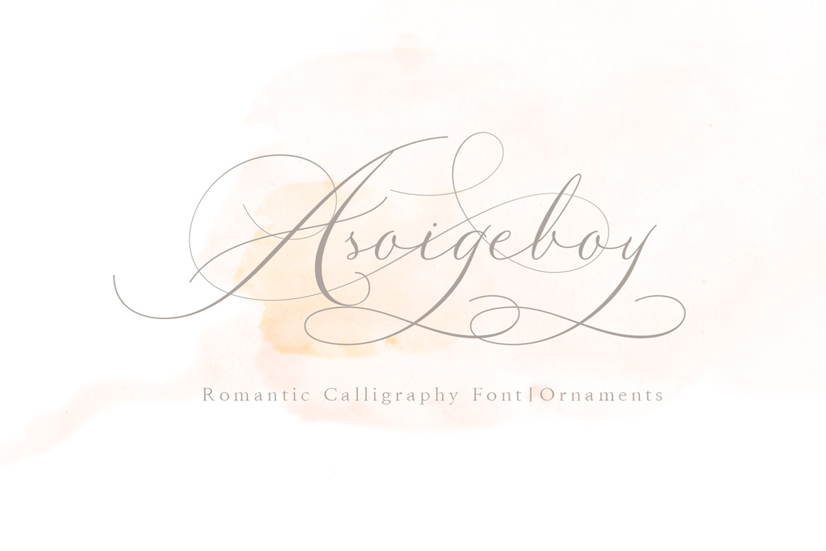 Asoigeboy Calligraphy, a Script Font by Fontcastle (Photo 1 of 10)