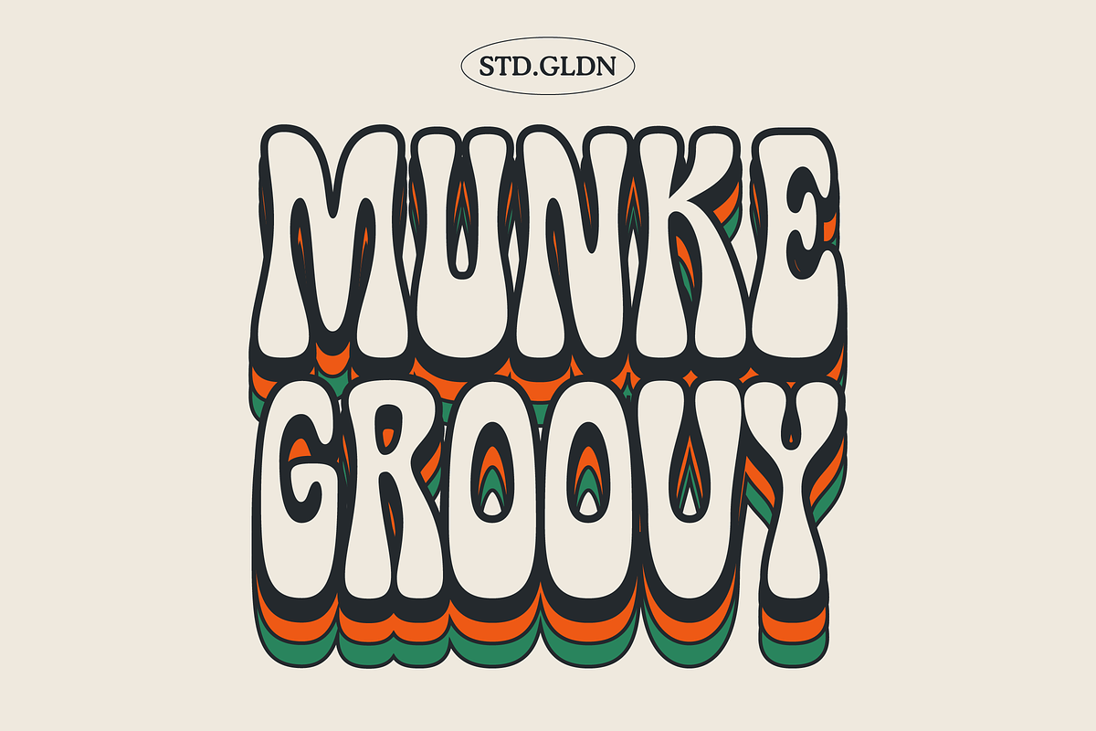 SG - MUNKE Groovy Display Font, a Font by Studio Gulden (Photo 8 of 10)