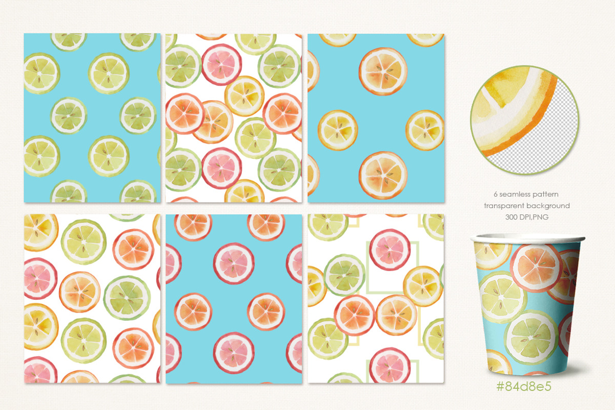 Citrus Collection, a Pattern Graphic by oKOLOstyle (Photo 3 of 5)