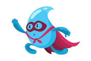 Water drop. Cute aqua character, a Food Illustration by the8monkey