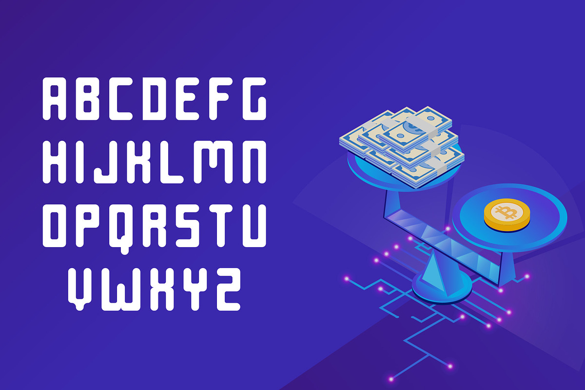 Blockchain - Cryptocurrency Typeface, a Font by HipFonts (Photo 2 of 7)