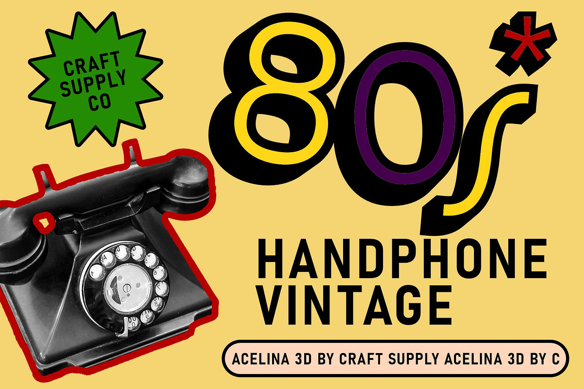 Acelina 3D, a Sans Serif Font by Craft Supply Co. (Photo 3 of 8)