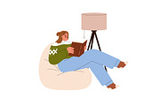 Girl's creative hobbies, leisure set, a Person Illustration by Good Studio (Thumbnail 4 of 5)