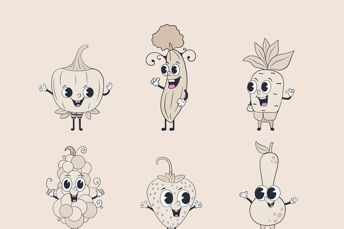 Vege Character Collection, an Illustration by Alina Sh (Photo 3 of 8)