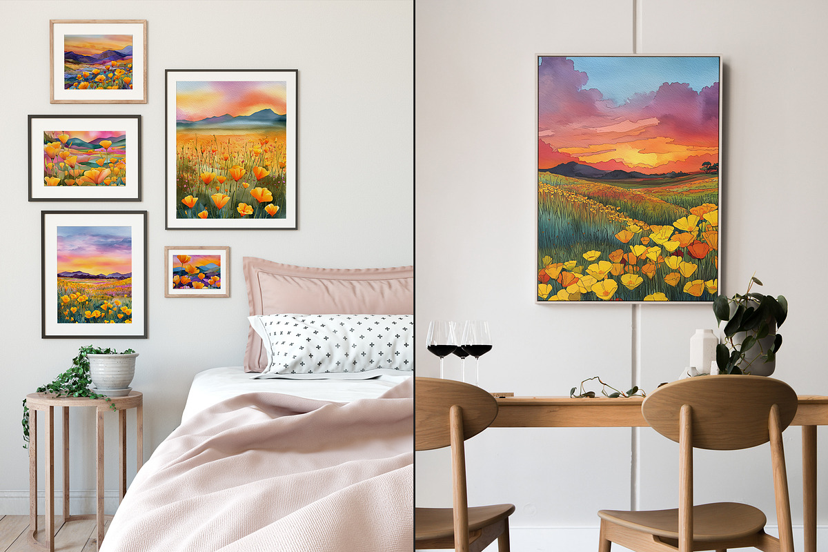 Golden Meadow Art Collection, a Decorative Illustration by Housui Patterns (Photo 6 of 12)