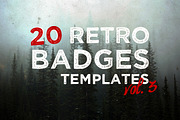 [vol. 3] 20 Retro Badges Templates, a Branding & Logo Template by Roman Paslavsky (Thumbnail 1 of 9)