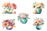 Watercolor Flower Vase Clipart, an Object Graphic by BonaDesigns (Thumbnail 3 of 3)