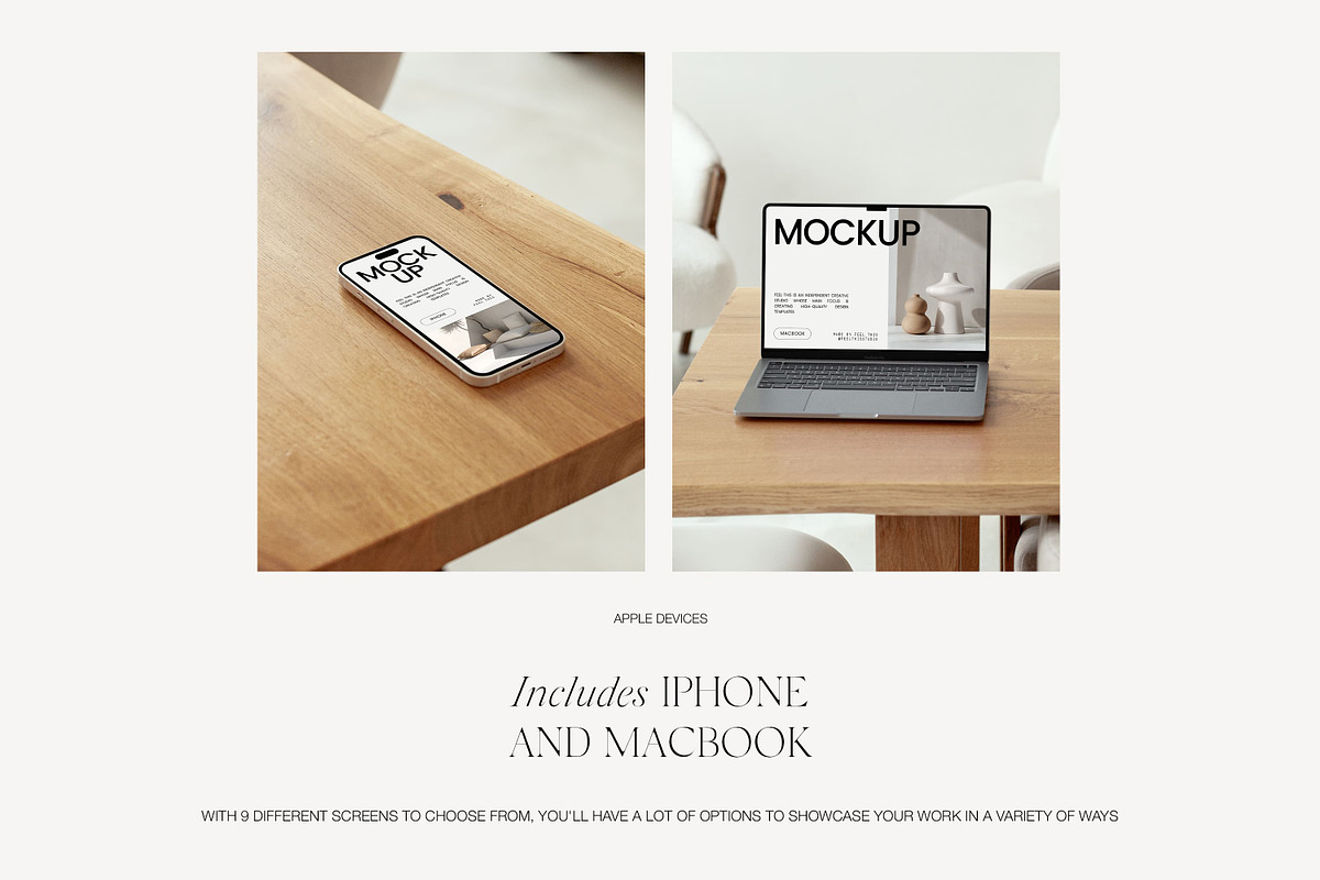 Apple Mockups | MacBook Pro & iPhone, a Mac Mockup by Feel This (Photo 3 of 9)