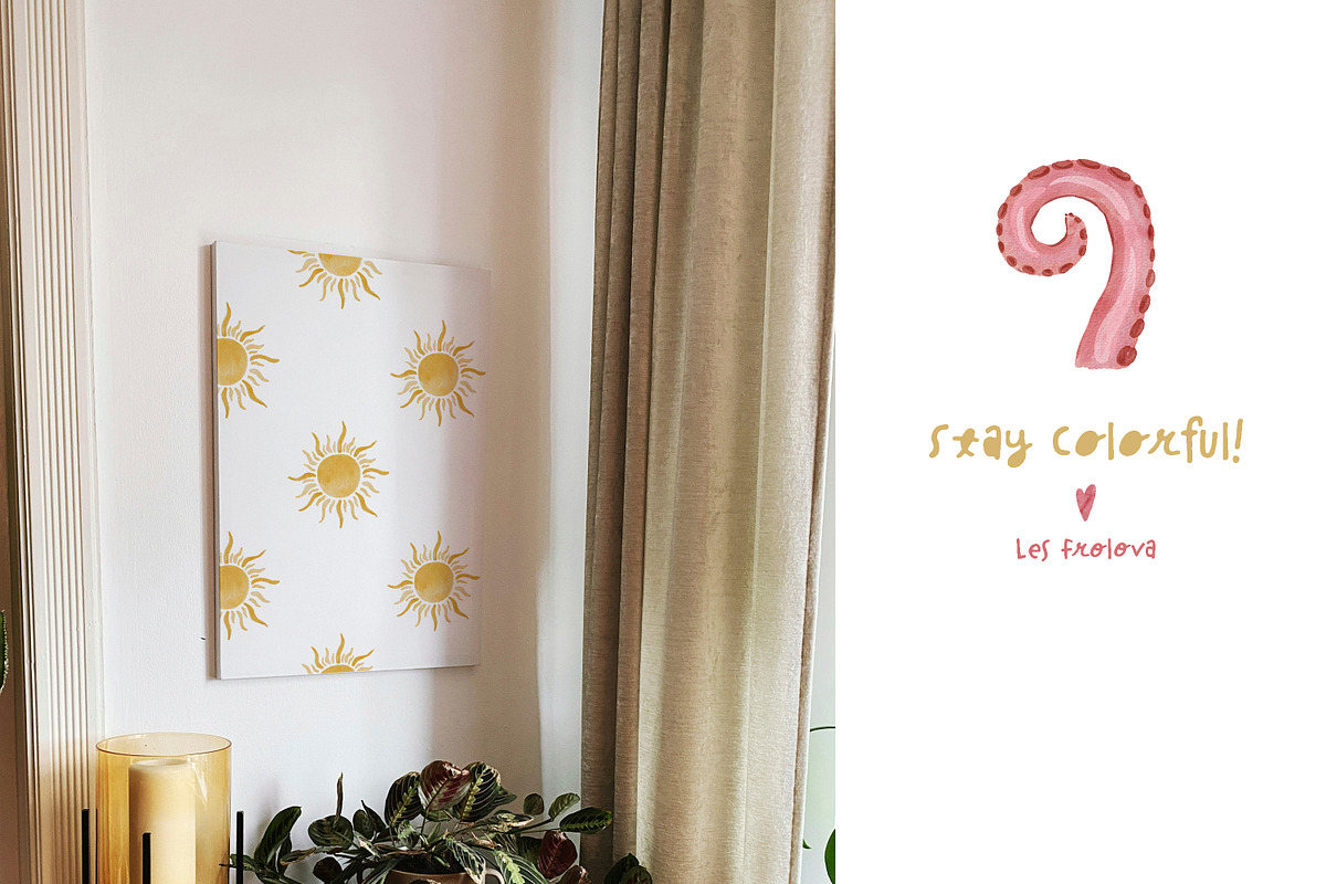 Summer Whimsy Watercolor, an Object Graphic by Les Frolova (Photo 13 of 13)