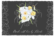 Watercolor and sketch daffodils, a Decorative Illustration by TatiArti (Thumbnail 13 of 13)